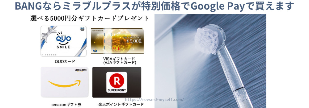 株式会社BANG ミラブルプラスを特別価格でGoogle Payで買えます