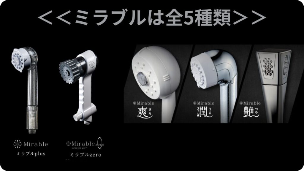 ミラブルは全5種類
