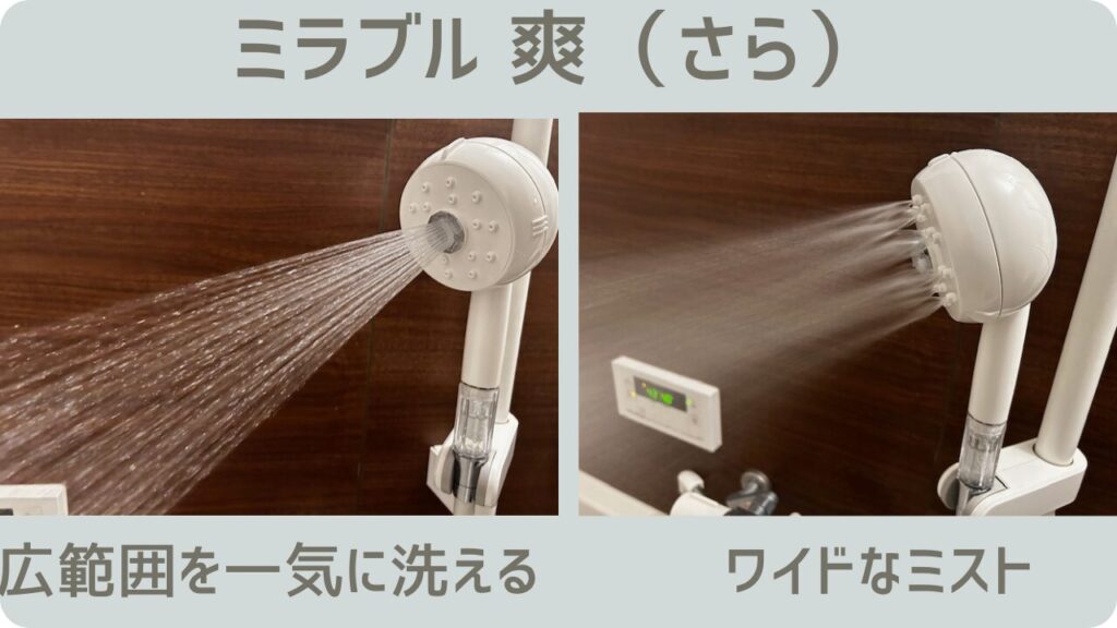ミラブル爽(さら)の2つの水流